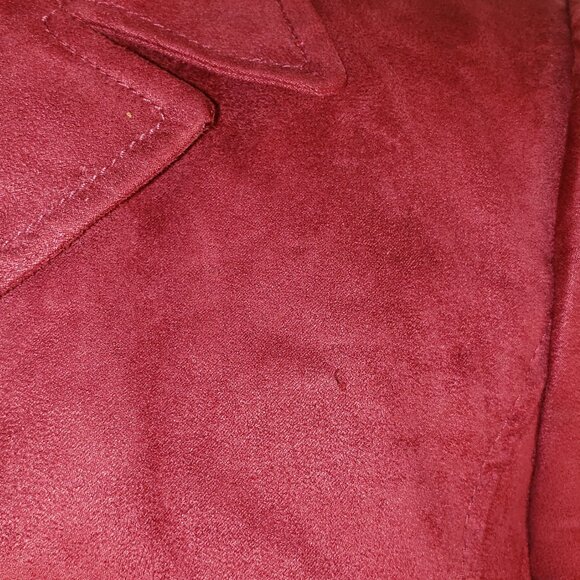 Women's Evan Picone Fuchsia/Raspberry Faux Suede Jacket - 8P - Picture 2 of 5